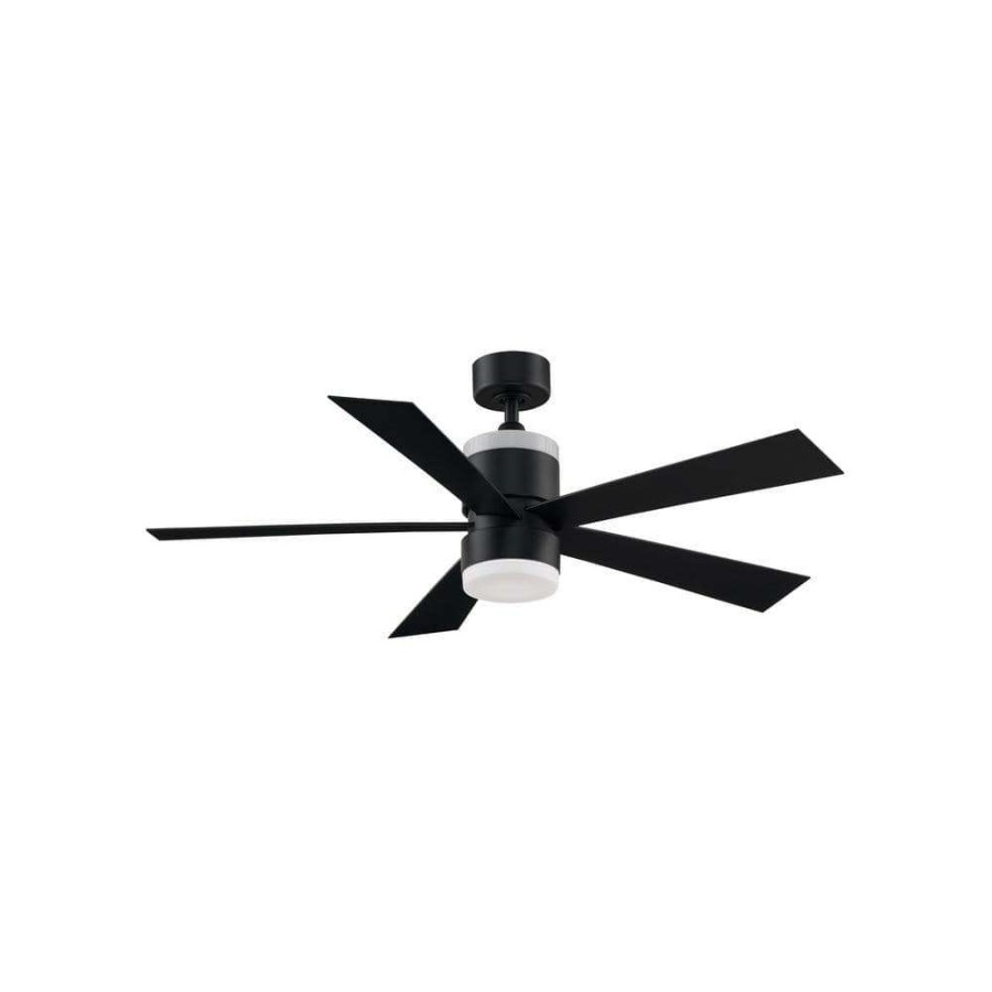 Ceiling Fans * | Torch 52 In. Integrated Led Black Ceiling Fan With Up And Down Light Kit And Remote Control By Fanimation