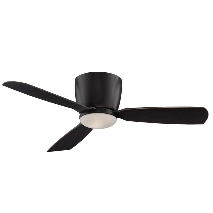 Ceiling Fans * | Embrace 44 In. Integrated Led Dark Bronze Ceiling Fan With Opal Frosted Glass Light Kit And Remote Control By Fanimation