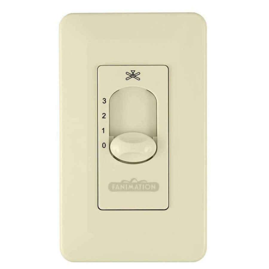 Ceiling Fan Parts * | 3-Speed Wall Control Non-Reversing Switch, Light Almond By Fanimation