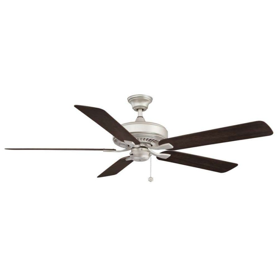 Ceiling Fans * | Edgewood 60 60 In. Indoor/Outdoor Brushed Nickel With Dark Walnut Blades Ceiling Fan By Fanimation