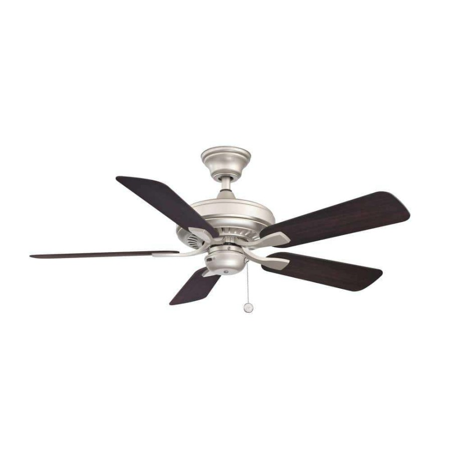 Ceiling Fans * | Edgewood 44 44 In. Indoor/Outdoor Brushed Nickel With Dark Walnut Blades Ceiling Fan By Fanimation