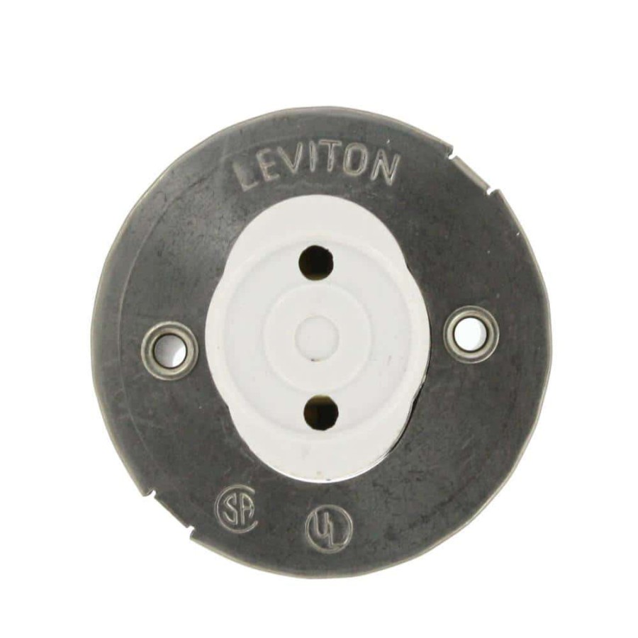 Lamps * | Lampholder For Medium Bipin, Snap-In With Quickwire By Leviton