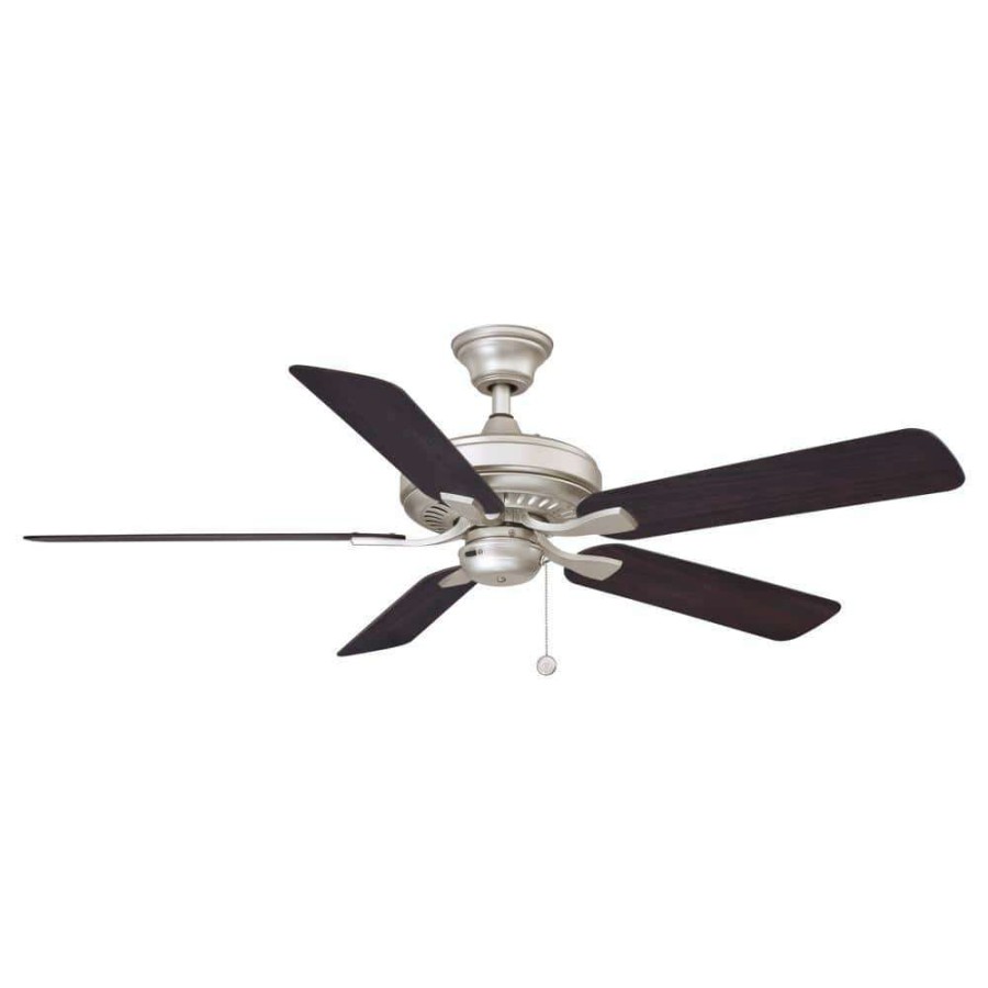 Ceiling Fans * | Edgewood 52 52 In. Indoor/Outdoor Brushed Nickel With Dark Walnut Blades Ceiling Fan By Fanimation