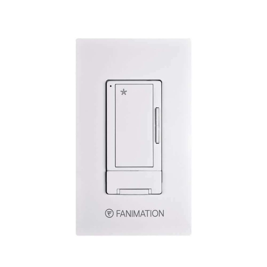 Ceiling Fan Parts * | White Wall Control With Receiver By Fanimation