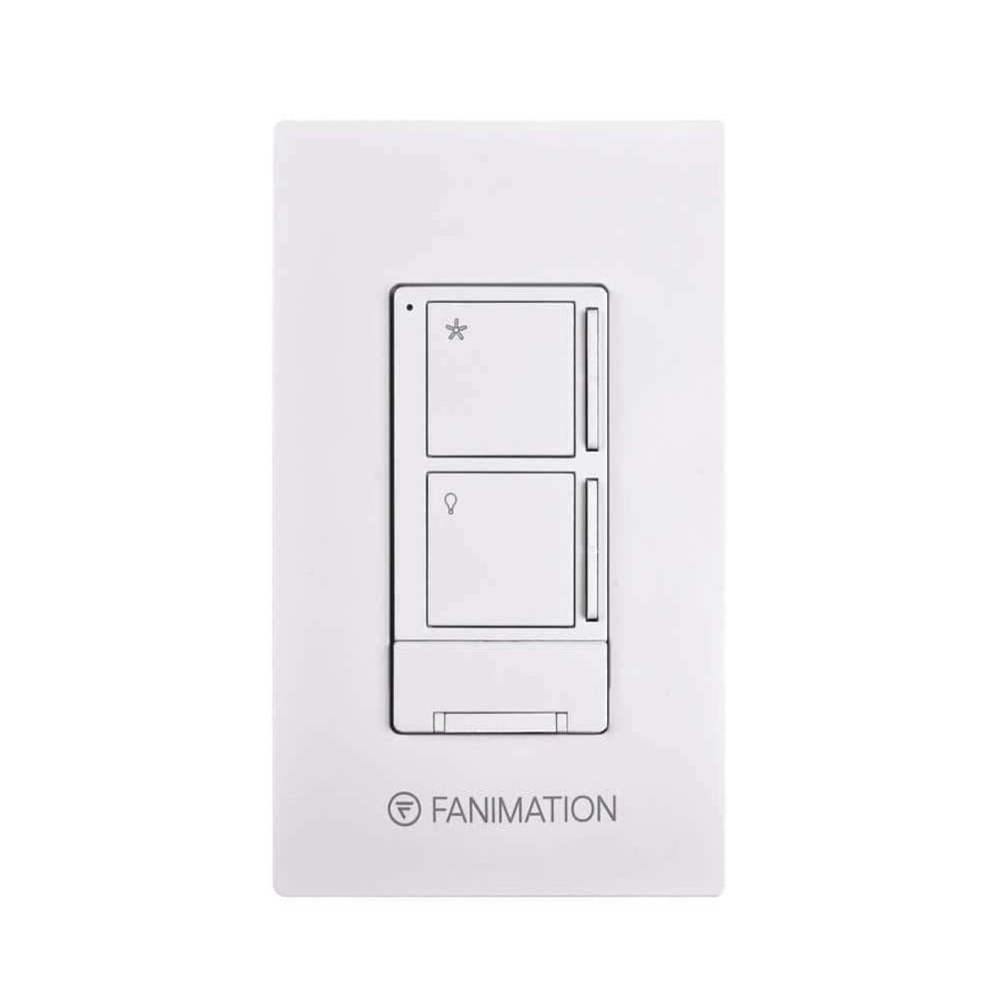 Ceiling Fan Parts * | White Wall Control With Receiver By Fanimation