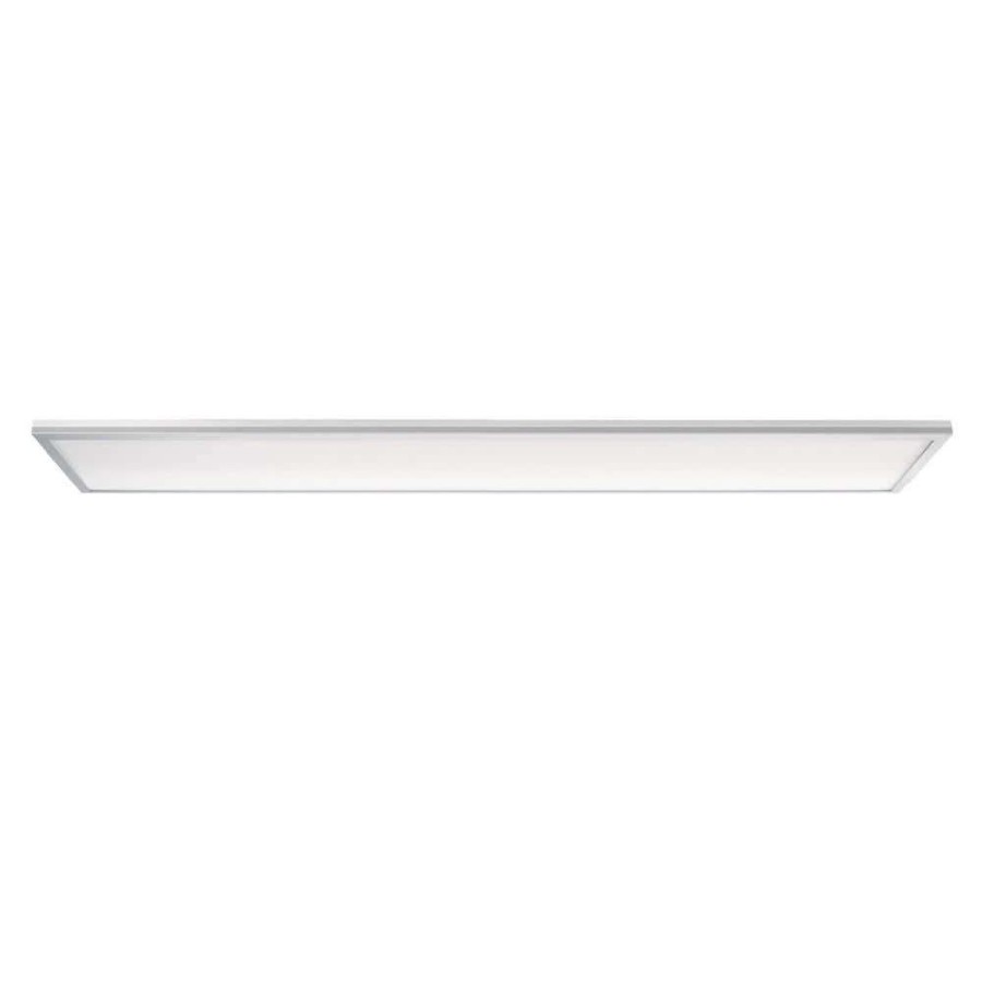 Light Bulbs * | Skytile 40-Watt Brushed Aluminum 1 X 4 Integrated Led Flat Panel Light, Cool White Temperature By Leviton