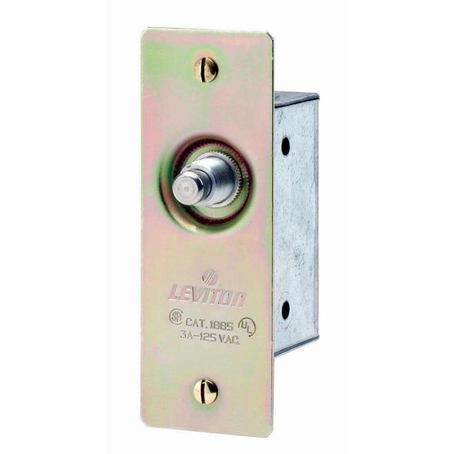 Lamps * | 3 Amp Commercial Grade Single-Pole Single Circuit Momentary Doorjamb With Jamb Box Switch, Brass By Leviton