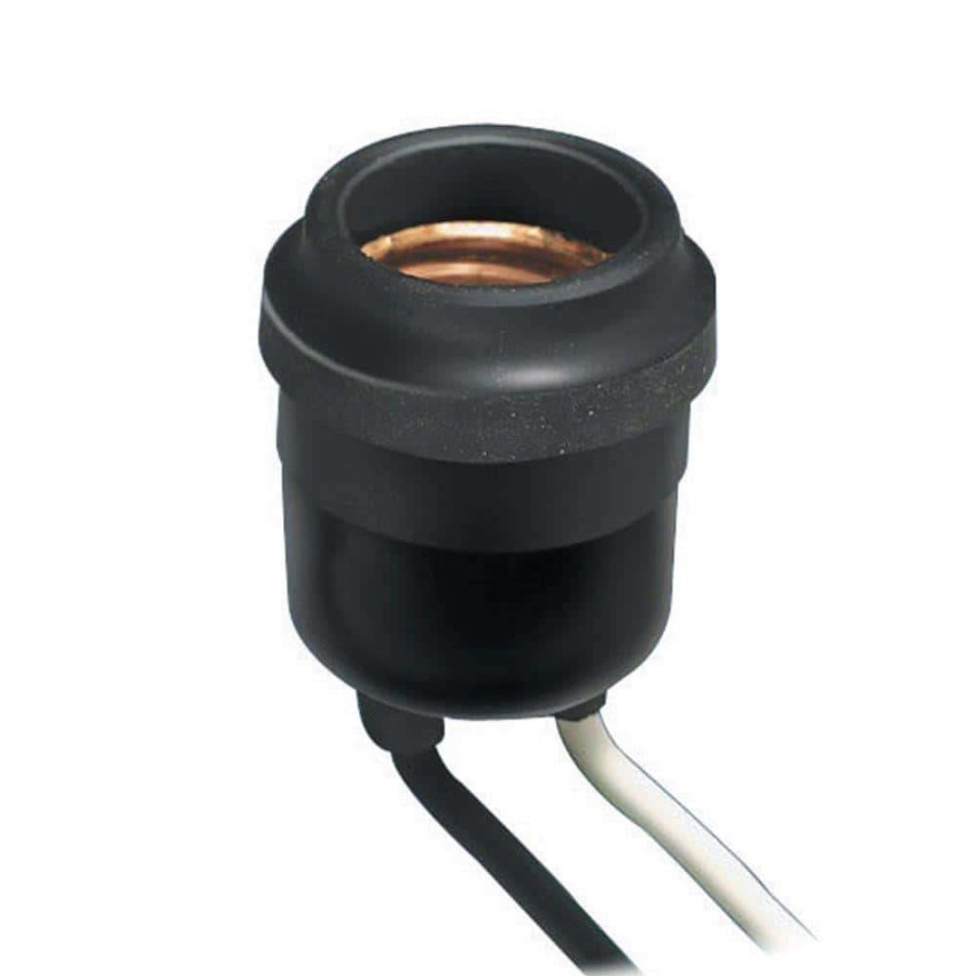 Lamps * | Weatherproof Socket, Black By Leviton