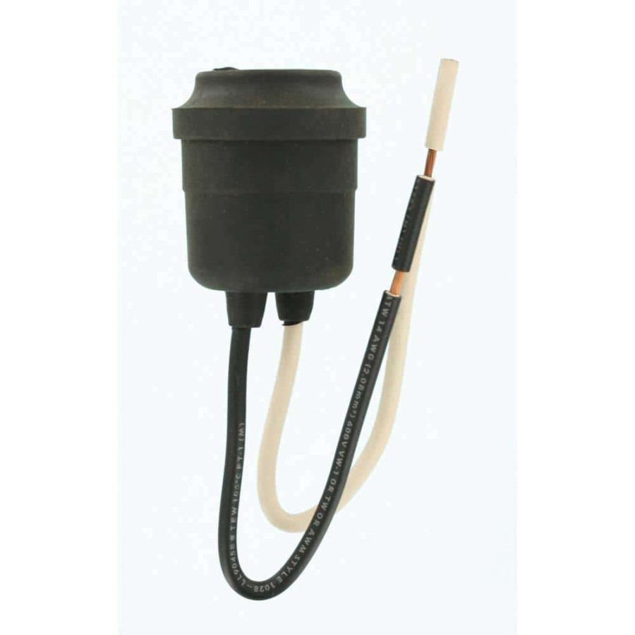 Lamps * | Weatherproof Socket, Black By Leviton