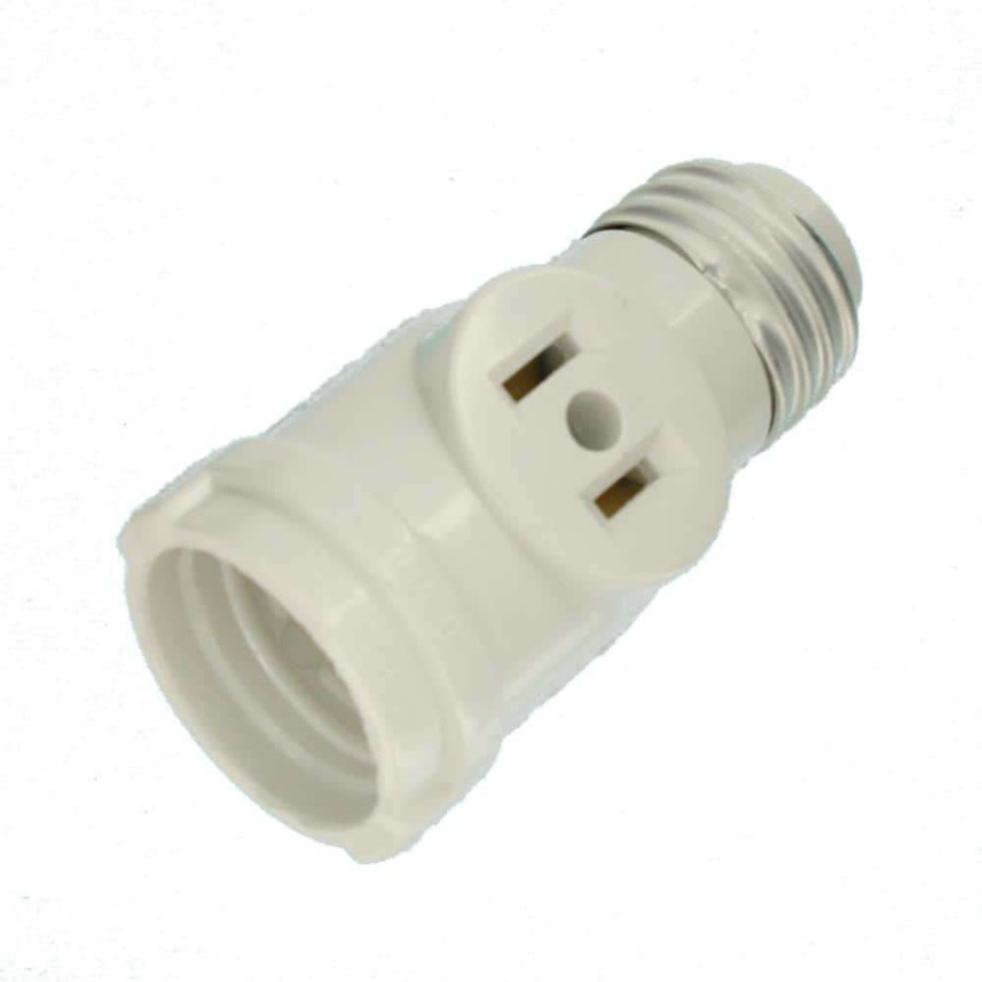 Lamps * | Socket With Outlets, White By Leviton