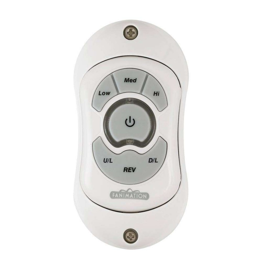 Ceiling Fan Parts * | 3-Speed Hand Held Ceiling Fan Remote Control, White By Fanimation