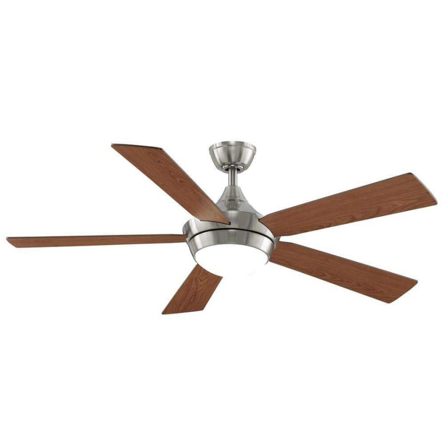 Ceiling Fans * | Celano V2 52 In. Integrated Led Brushed Nickel Ceiling Fan With Opal Frosted Glass Light Kit And Remote Control By Fanimation