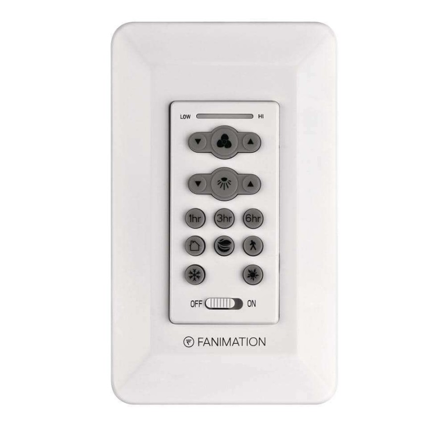 Ceiling Fan Parts * | 16-Speed Dc Motor Wallplate Switch, Gray White By Fanimation