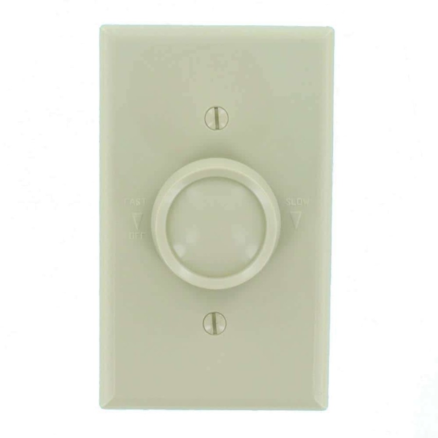 Wiring Devices & Light Controls * | 5-Amp Single Pole Full Range Electro-Mechanical Rotary Fan Speed Control, Ivory By Leviton