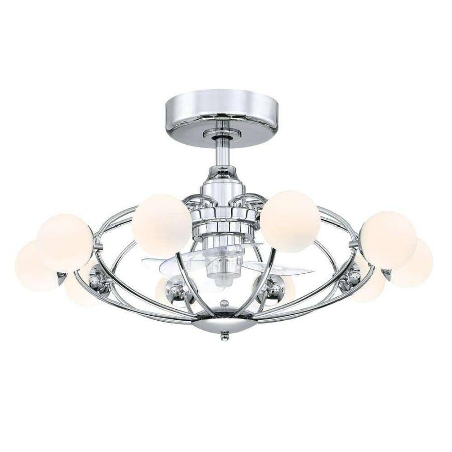 Ceiling Fans * | Kerring 32 In. Indoor Chrome Ceiling Fan With Light Kit By Fanimation