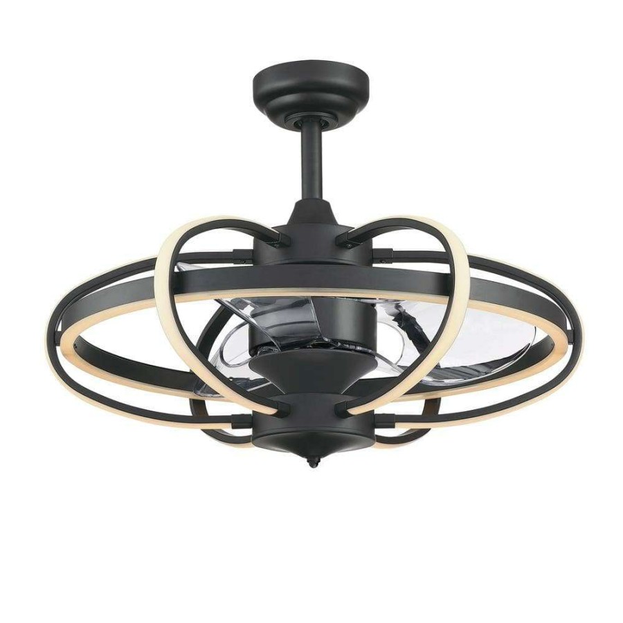 Ceiling Fans * | Obvi 26.43 In. Integrated Led Indoor Black Ceiling Fan With Light Kit By Fanimation