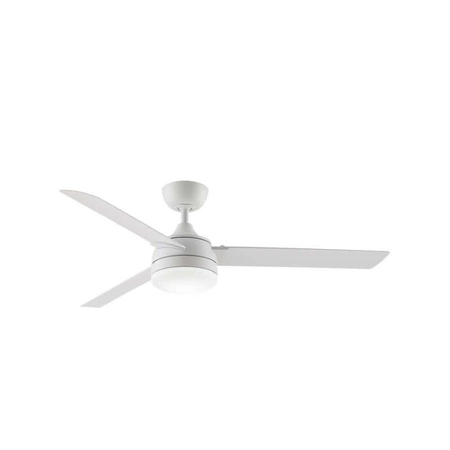 Ceiling Fans * | Xeno Wet 56 In. Integrated Led Indoor/Outdoor Matte White Ceiling Fan With Light Kit And Remote Control By Fanimation