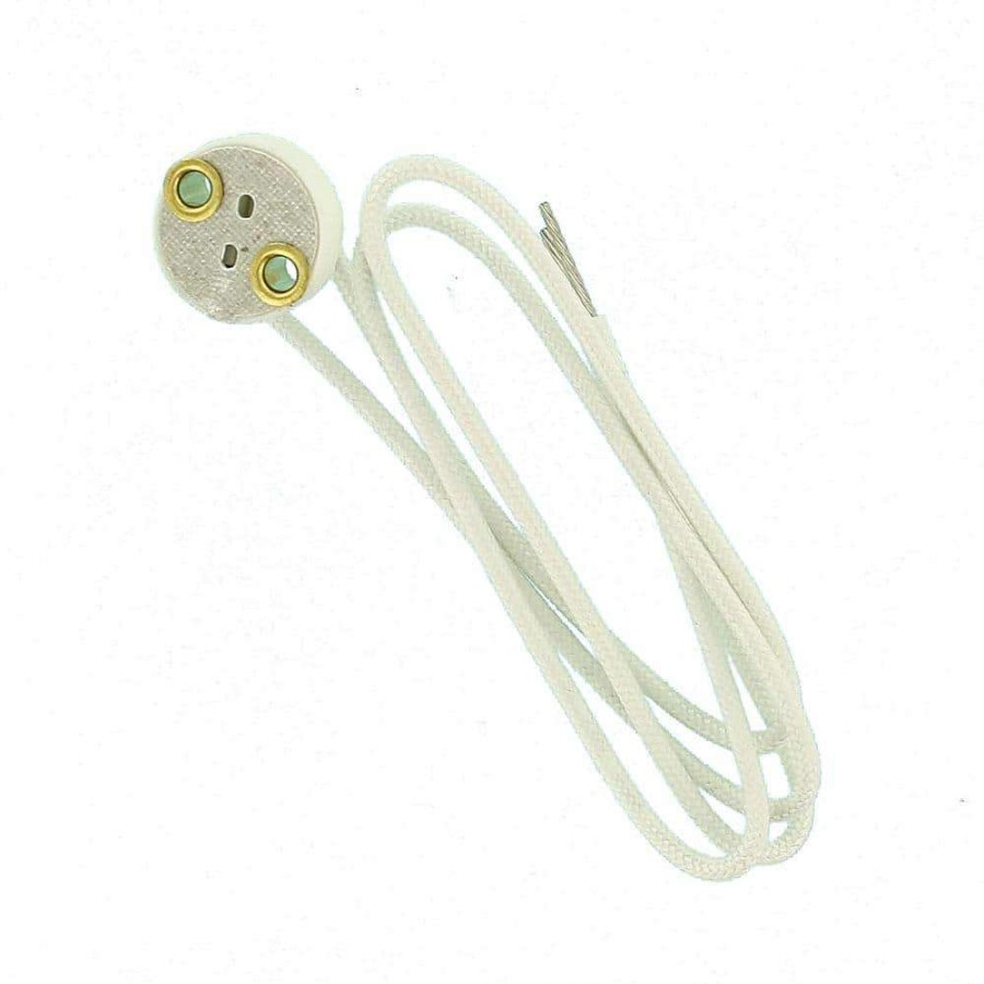 Lamps * | Miniature Bi-Pin Base Ceramic Body G4, G6.35, Gy6.35, Gx5.3 Mr16 Gz4 Mr11 Halogen Incandescent Lampholder, White By Leviton