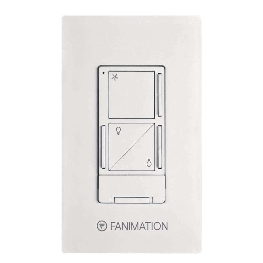 Ceiling Fan Parts * | White Wall Control With Receiver By Fanimation