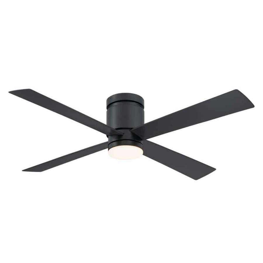 Ceiling Fans * | Kwartet 52 In. Indoor/Outdoor Black Ceiling Fan With Light By Fanimation