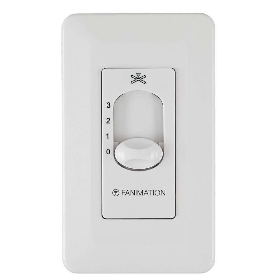 Ceiling Fan Parts * | 3-Speed Wall Control For Up To 5 Fans Non-Reversing, White By Fanimation