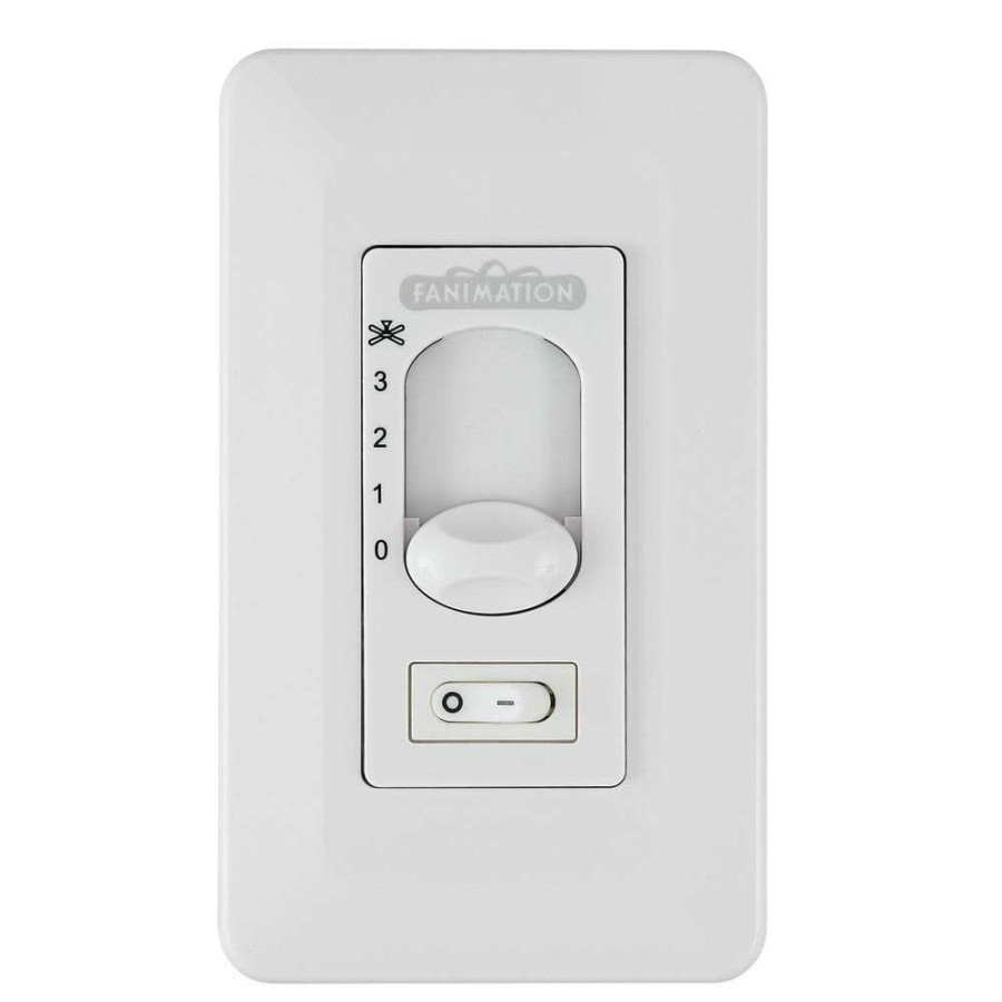 Ceiling Fan Parts * | 3-Speed Wall Control Non Reversing Switch, White By Fanimation