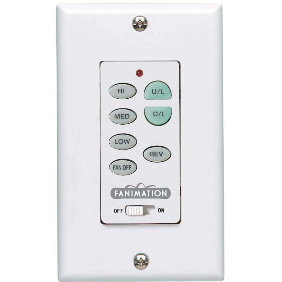 Ceiling Fan Parts * | 3-Speed Wall Control Reversing Switch, White By Fanimation